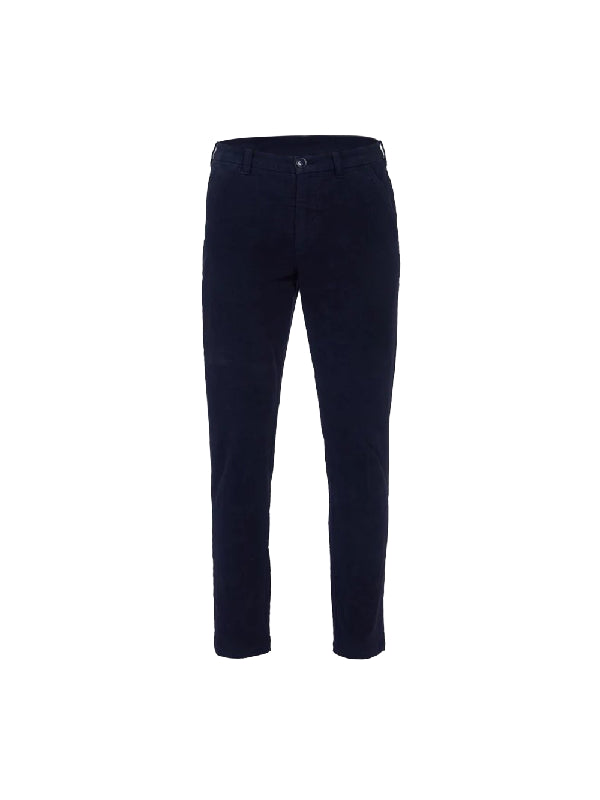 Logo Patch Straight Cotton Pants