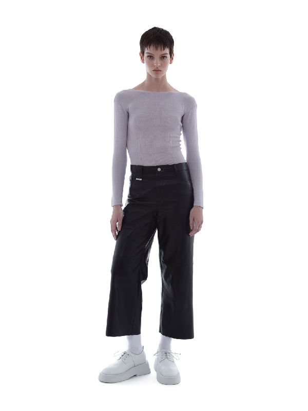 Lambskin Crop Pants