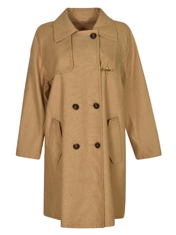 Metal Hook Double Trench Coat