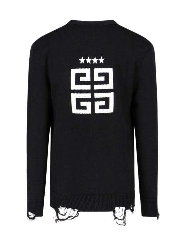 4g Distress Hem Cardigan