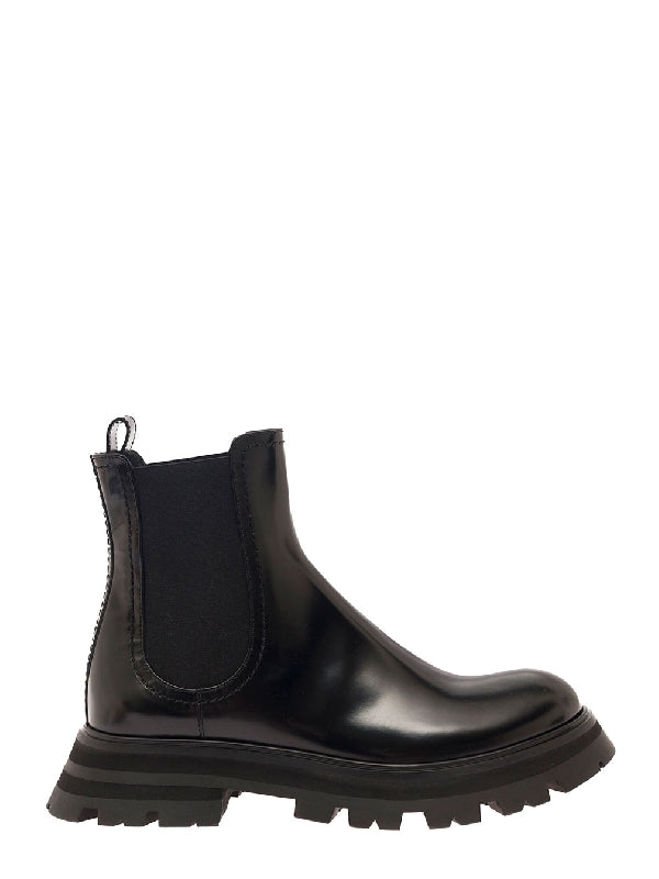 Black Leather Chelsea Boots