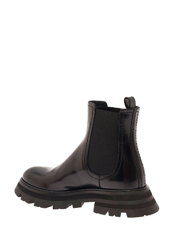 Black Leather Chelsea Boots