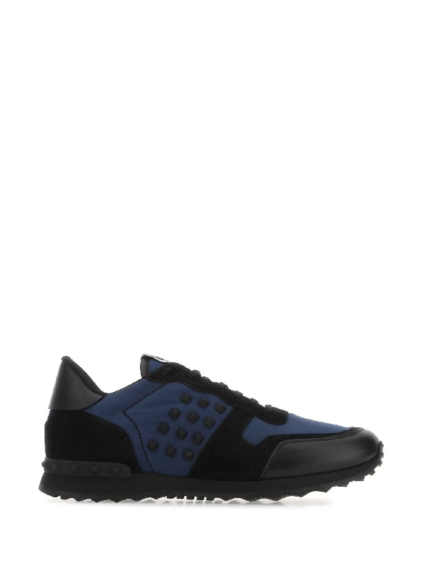 Rockstud Nylon Suede Sneakers