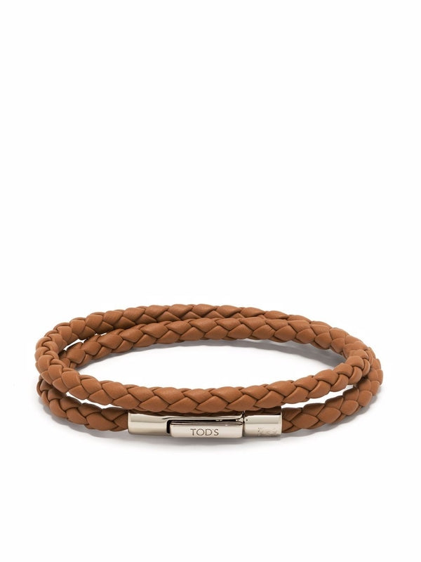 Logo Braid Leather Bracelet