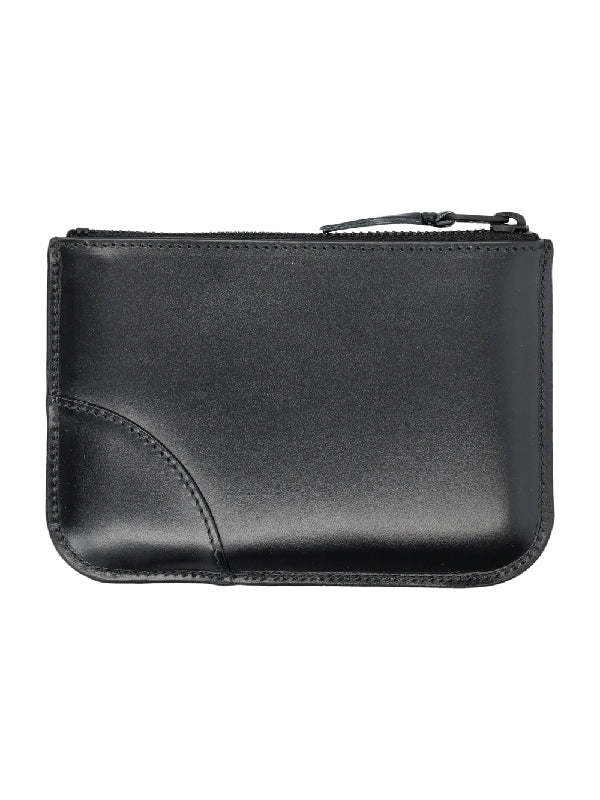 Logo Leather Mini Pouch Wallet