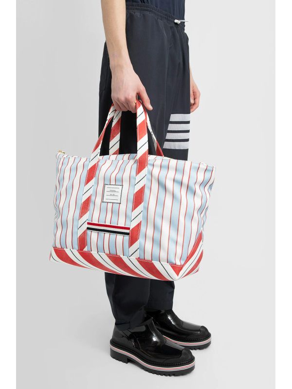 Washed Stripe Canvas Tool Tote Bag