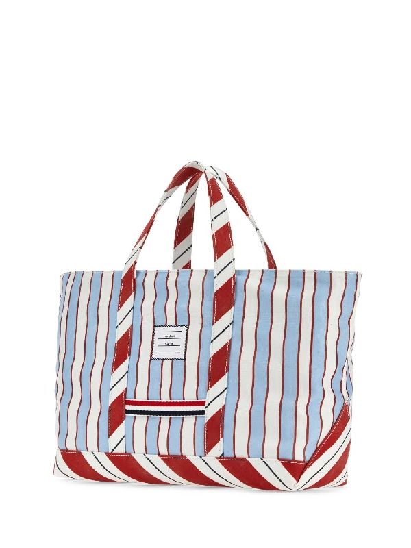 Washed Stripe Canvas Tool Tote Bag