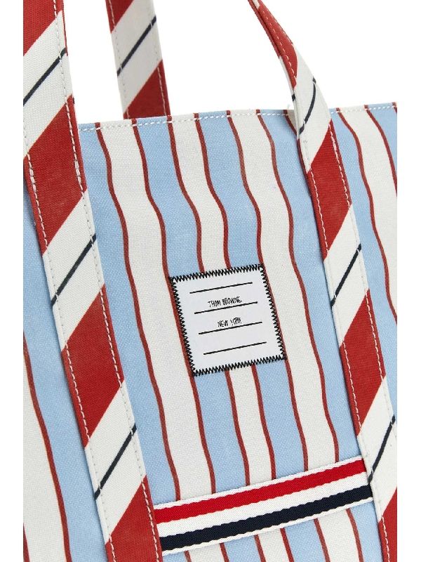 Washed Stripe Canvas Tool Tote Bag