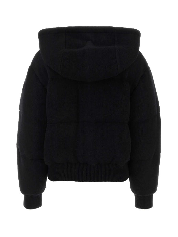 Wool Blend Hoodie Bomber Padded Jacket