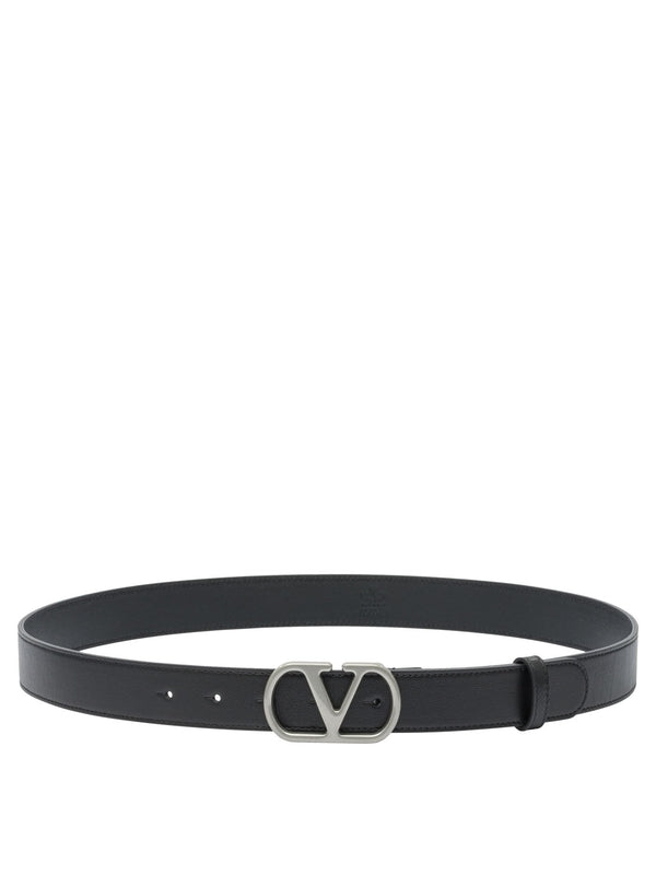 Valentino Black Leather Belts