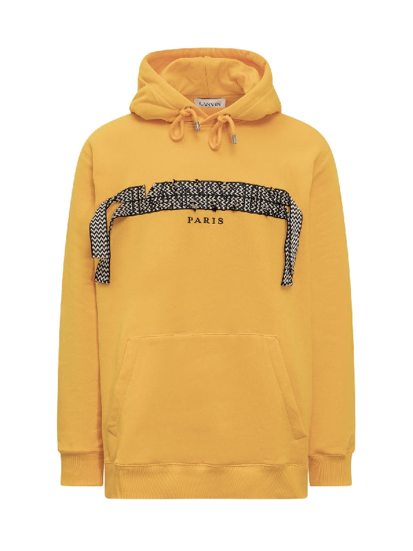 Curve Logo Lace Embroidery Hoodie