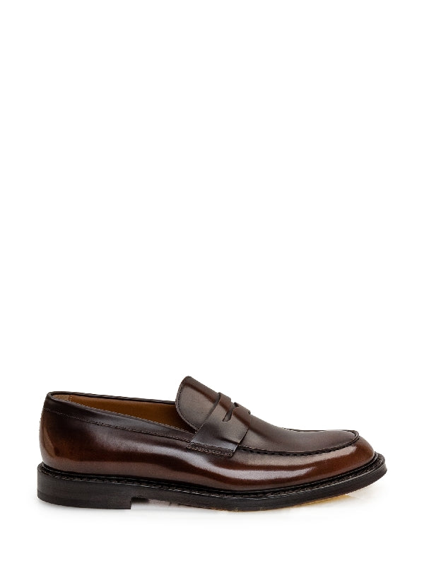 Brown Leather Penny Loafers