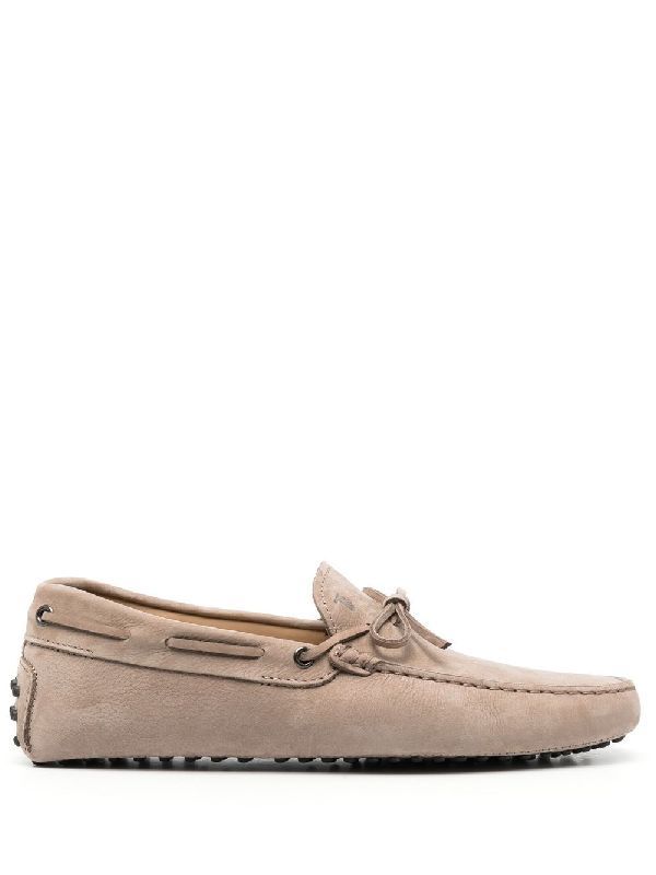 Gommino Suede Pebble Tab Driving Loafers