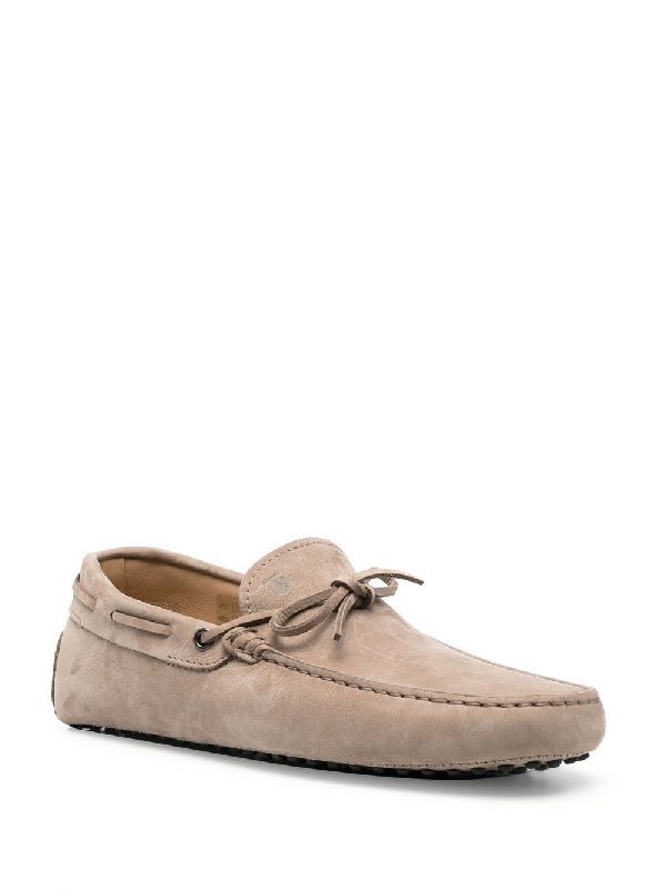 Gommino Suede Pebble Tab Driving Loafers