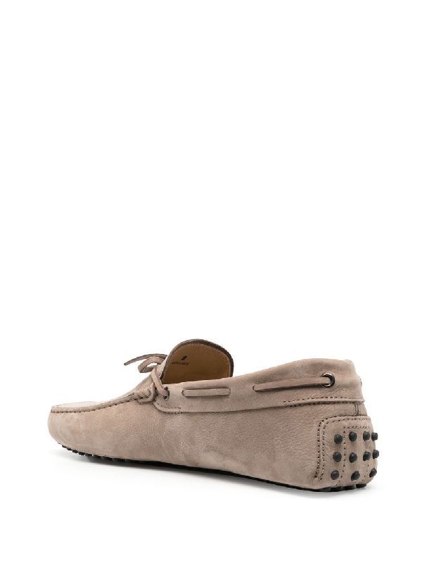 Gommino Suede Pebble Tab Driving Loafers