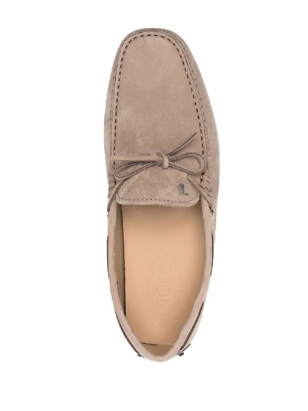 Gommino Suede Pebble Tab Driving Loafers