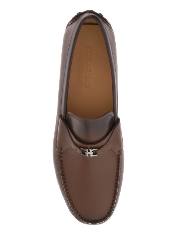 Gancini Embellished Driving Loafers - Jente