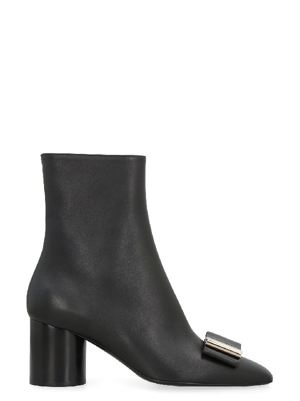 Double Bow Ankle Boots Heel