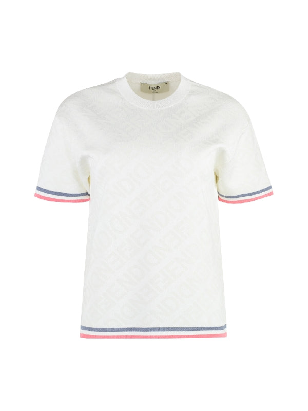 Allover Logo Short-Sleeve Knit