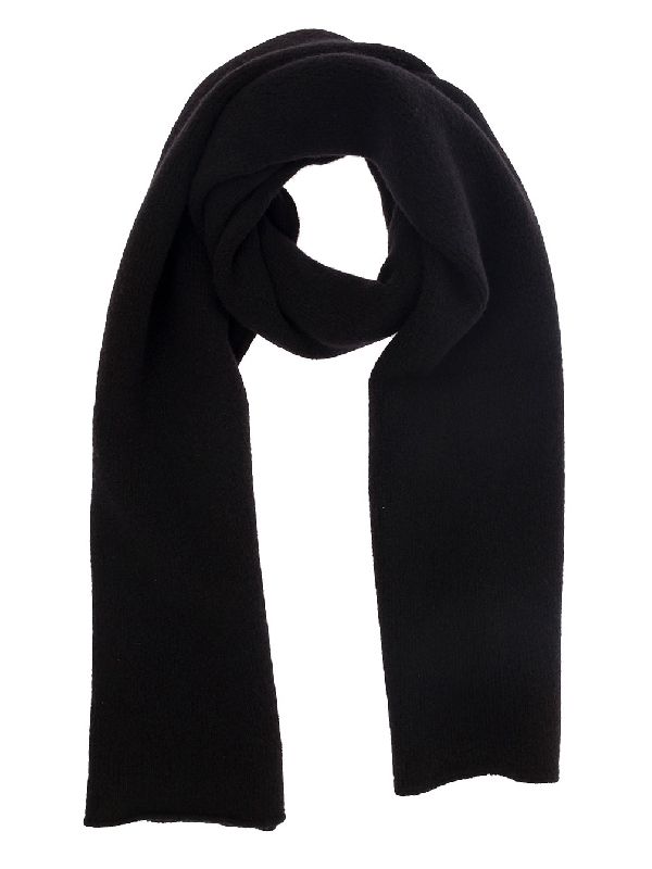 Wool Cashmere Blend Logo Scarf