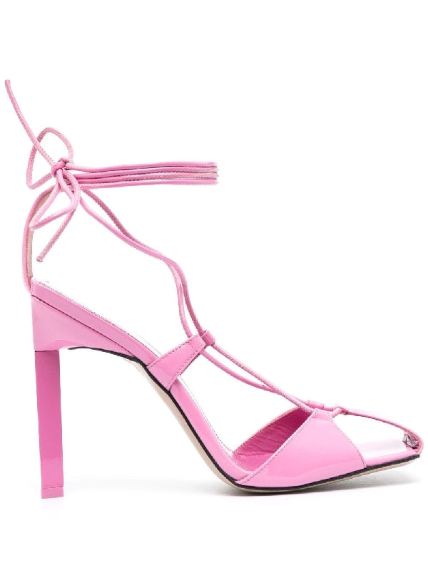 Adele Lace-Up Strap Sandal Heels