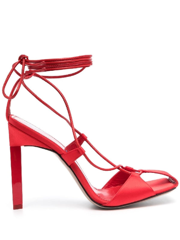 Adele Lace-Up Strap Sandal Heels