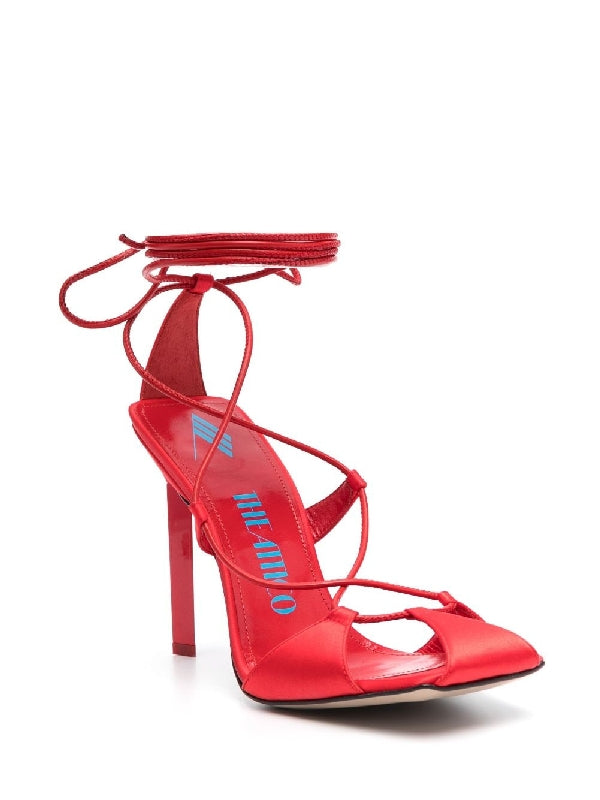 Adele Lace-Up Strap Sandal Heels