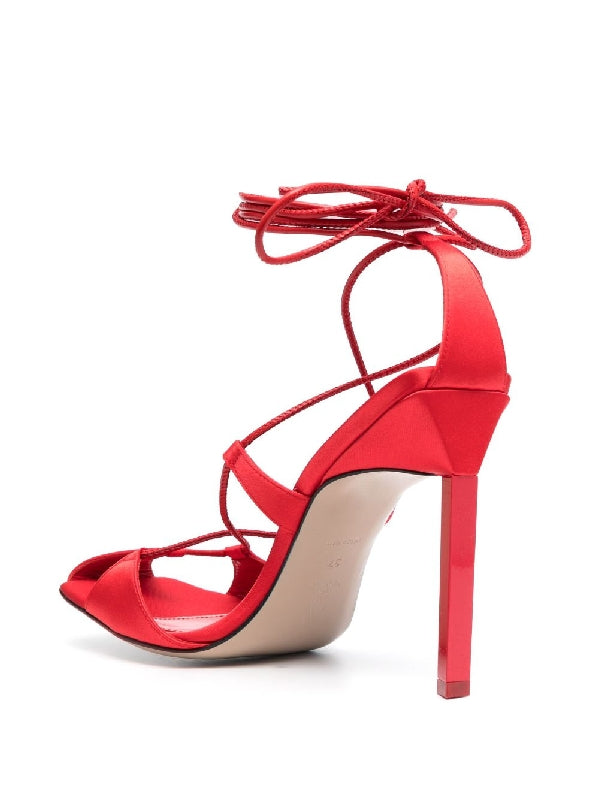 Adele Lace-Up Strap Sandal Heels