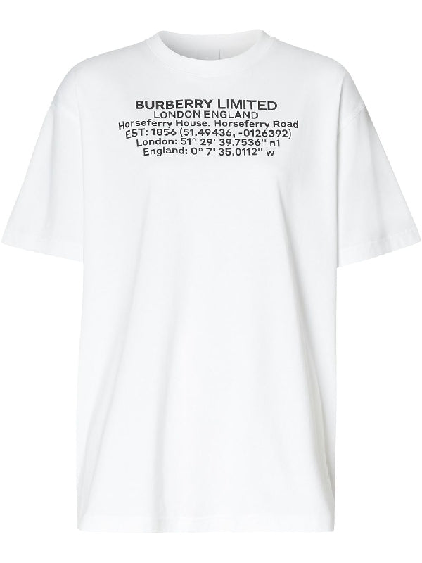 BURBERRY - Text Lettering Logo T-Shirt - Jente