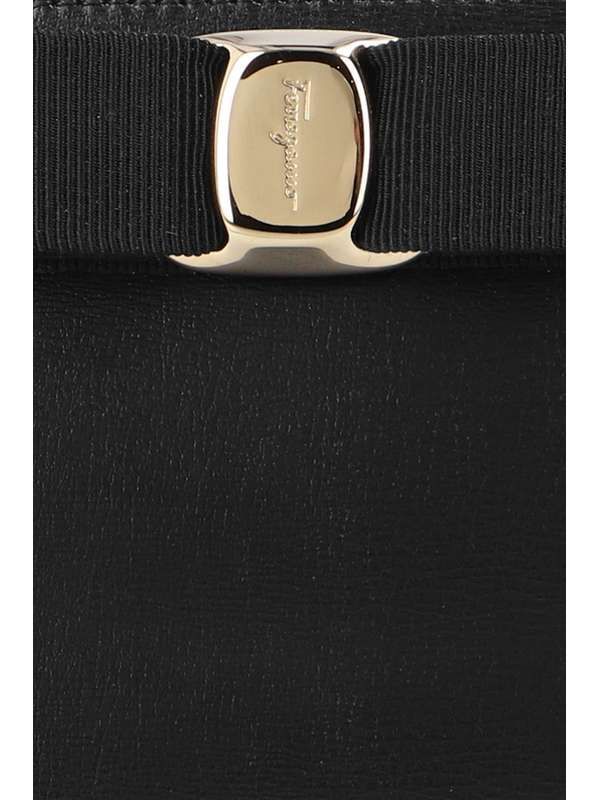 Vara Bow Black Leather Bi-Fold Wallet