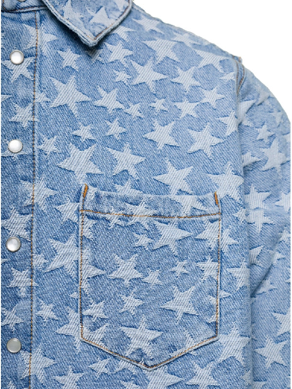 All-Over Star Denim Shirt