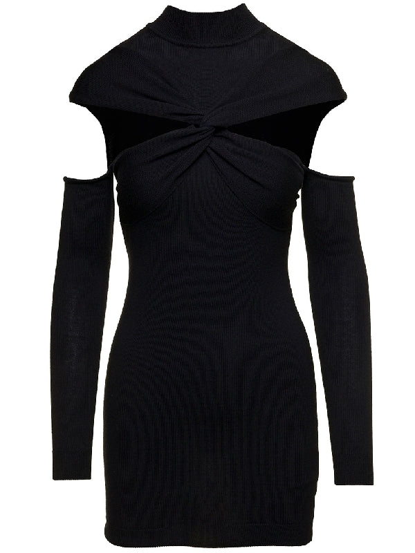 Twist Cut Sleeve Knit Dress