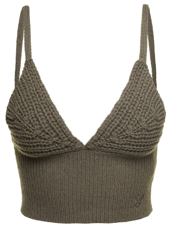 Textured Wool Crop Top