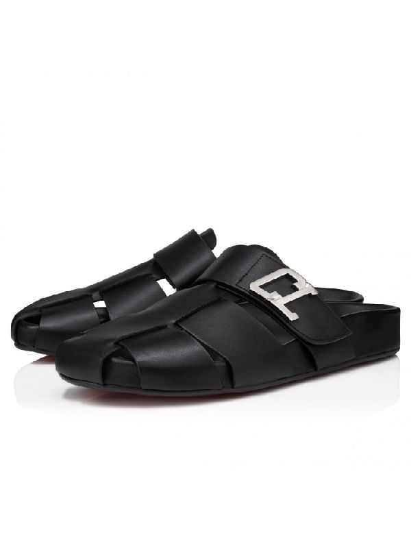 Abubizz Logo Leather Fisherman Sandals