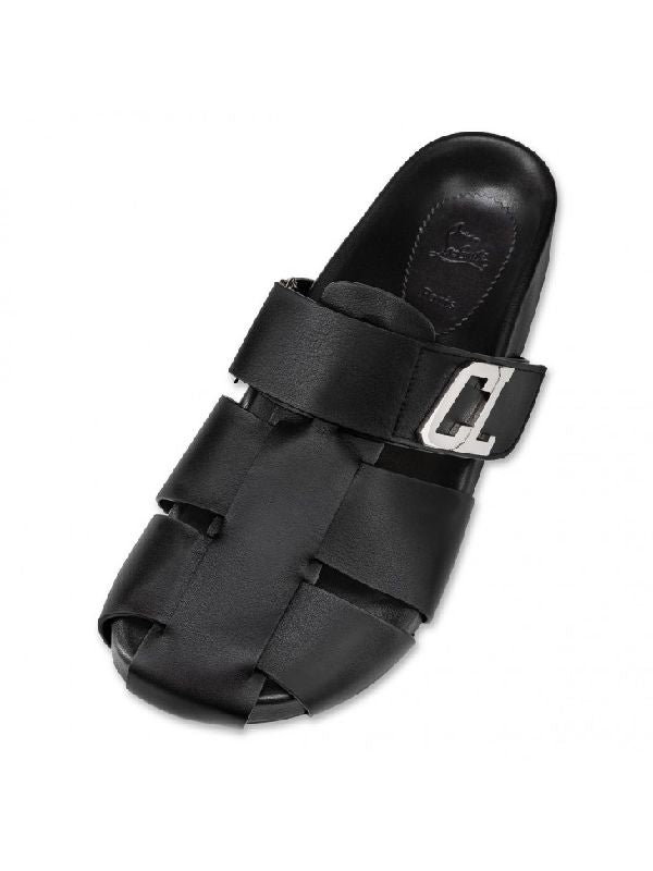 Abubizz Logo Leather Fisherman Sandals