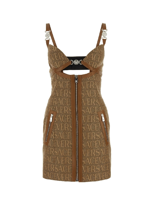 Allover Logo Bustier Dress