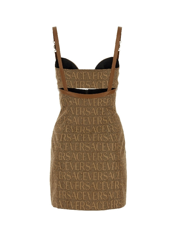 Allover Logo Bustier Dress