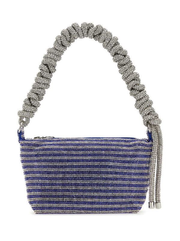 Stripe Crystal Cobra Shoulder Bag