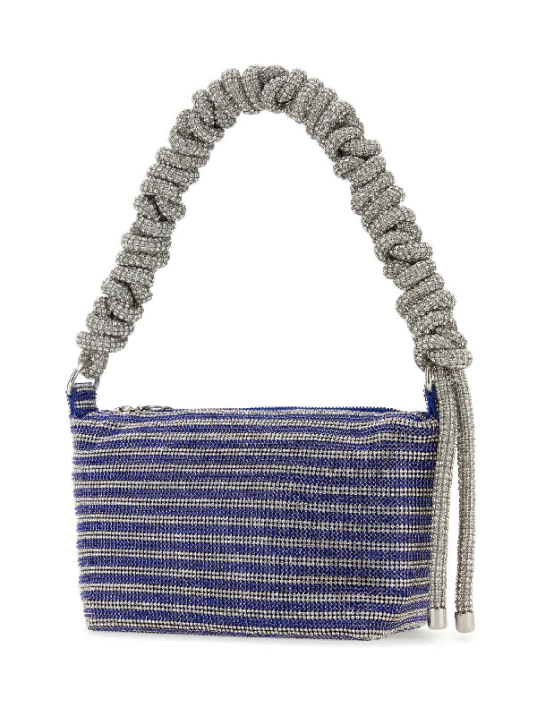 Stripe Crystal Cobra Shoulder Bag