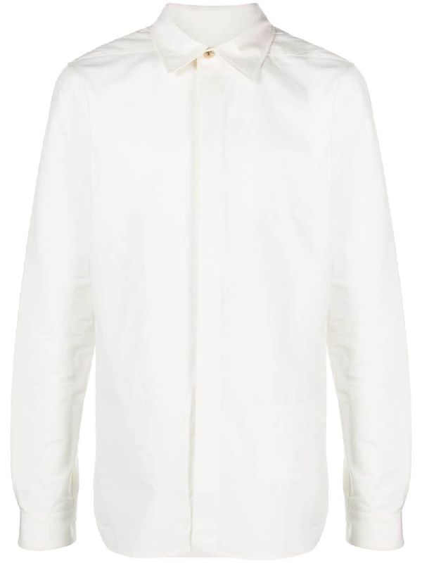 White Cotton Long Sleeve Shirt