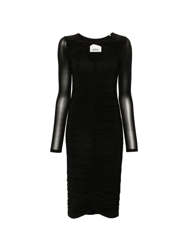 Volgane Gathered Midi Dress