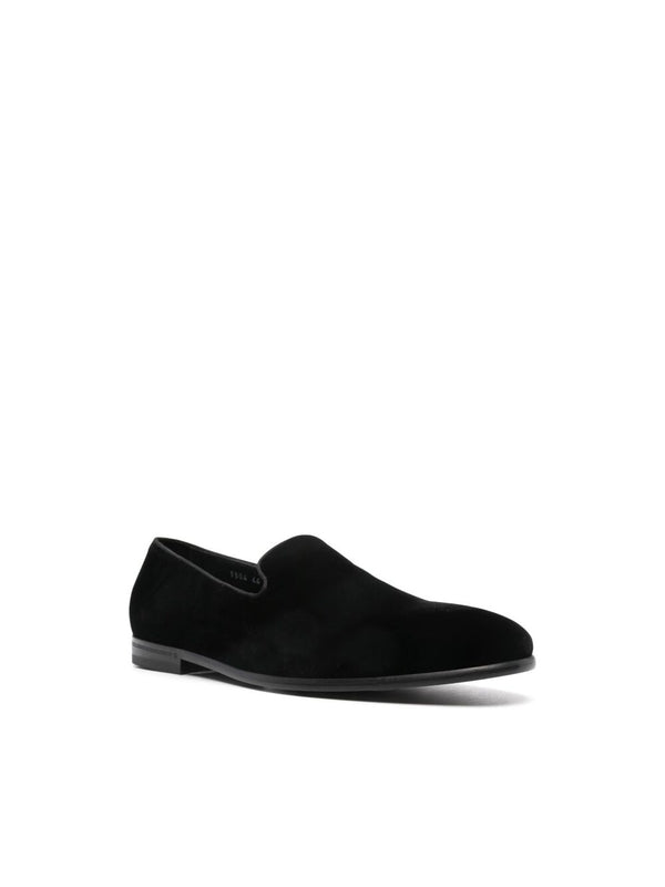 Black Velvet Loafers