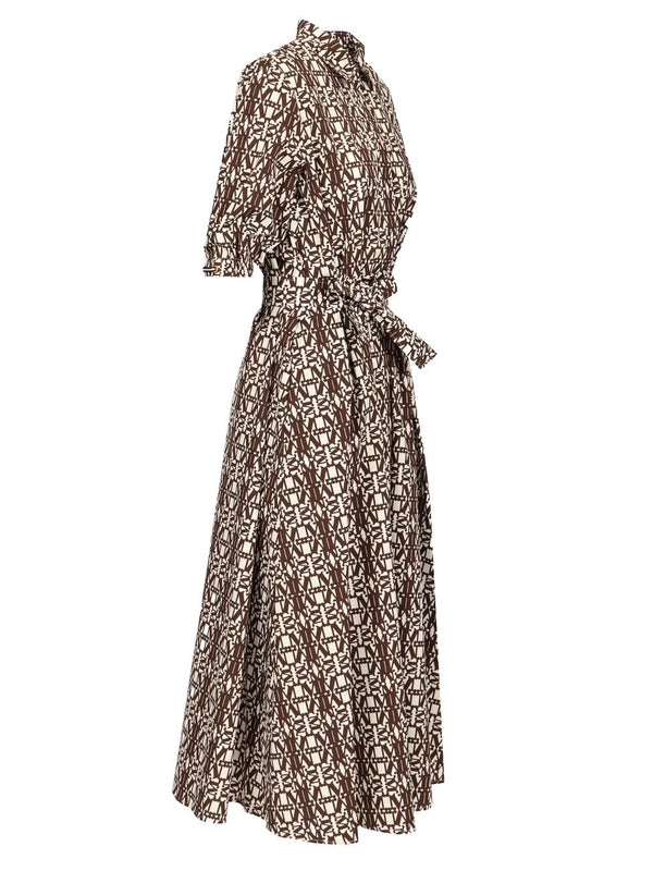 Max Mara 25SS ドレス-ロング ブラウン系 Max Mara Max Mara Brown Long Dress | jentestore