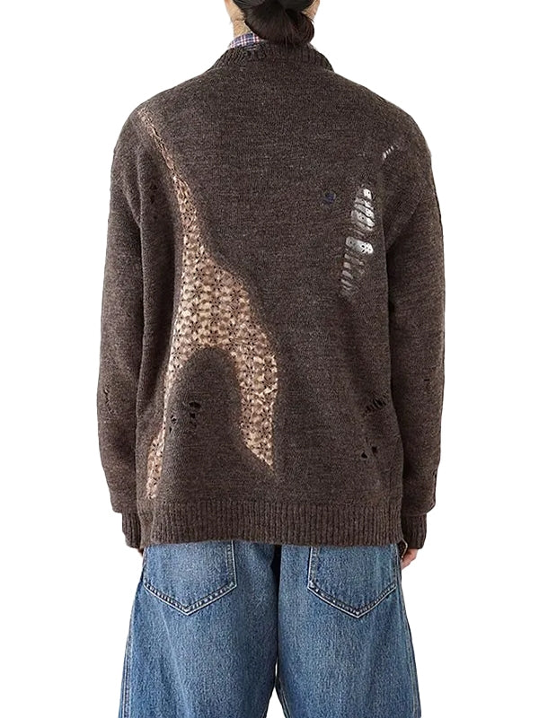 KHOKI Needle punched lace cardigan