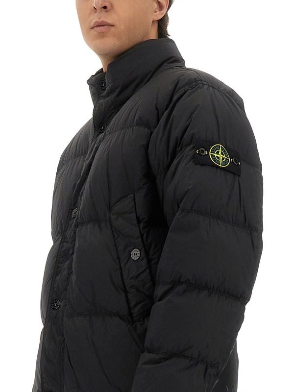 Waffen patch black puffer jacket