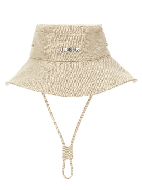 Nimes Logo Linen Blend Bucket Hat