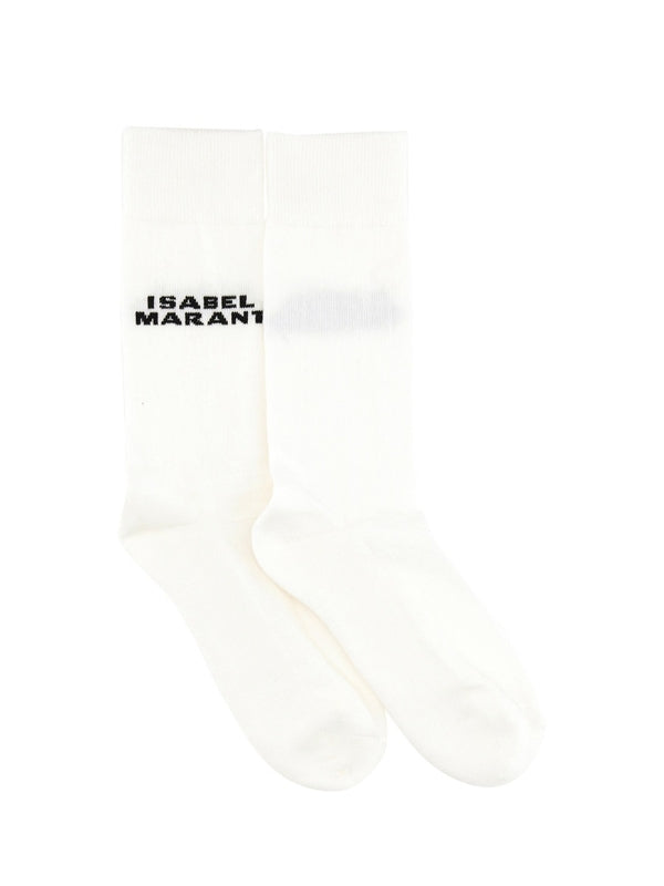 Logo Jacquard Cotton Blend Socks