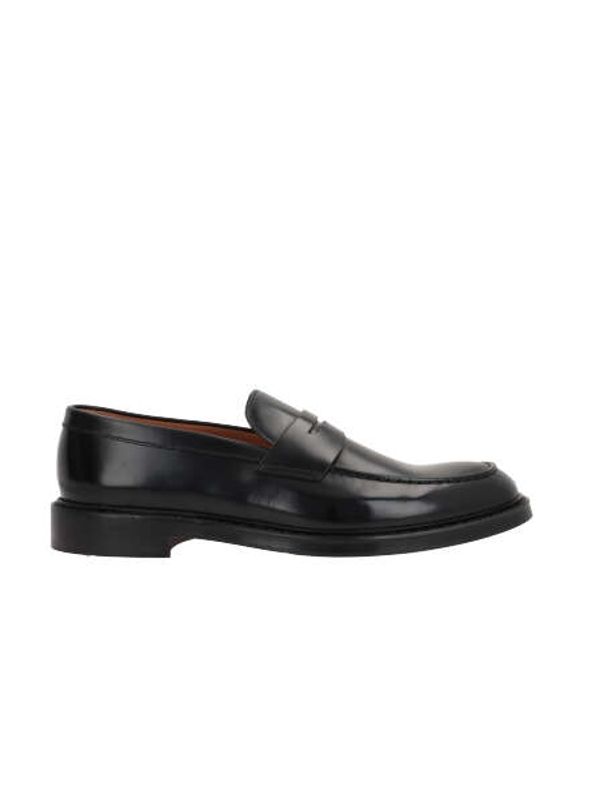 Black Leather Penny Loafers