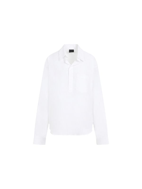 White Pocket Cotton Shirt