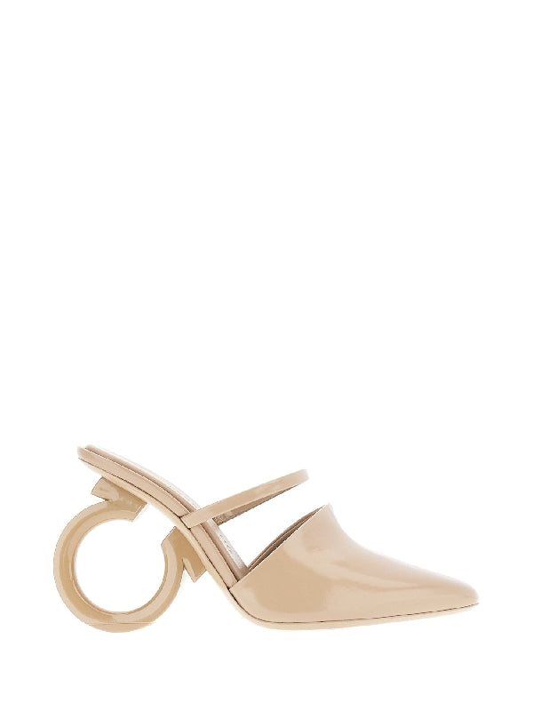 Elina Gancini Heel Calfskin Sandal Heel